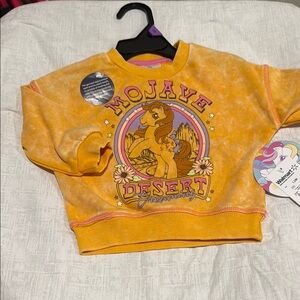 Artisan Yellow Graphic Sweatshirt with Ribbed Cuffs my Little Pony